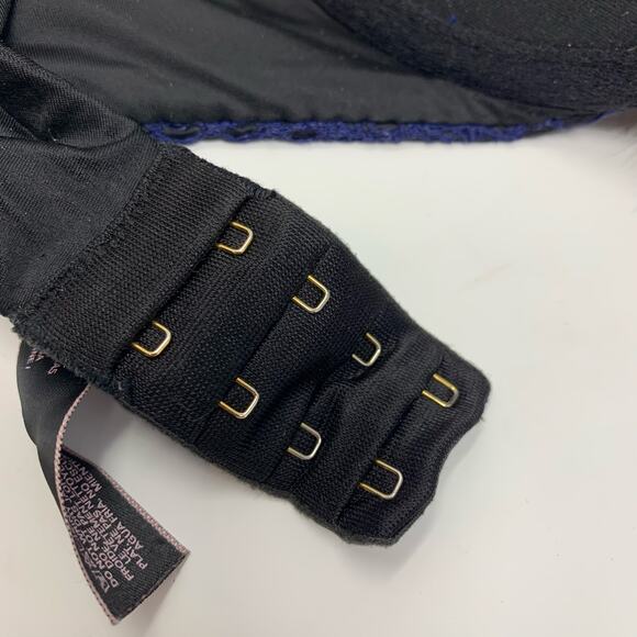 Victoria's Secret Very Sexy Push Up Bra 32DDD Blue Floral Lace Sexy Coquette - Picture 5 of 9